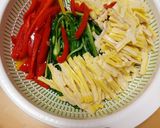 青椒肉絲(肉とピーマンオイスター炒め)作り方2写真