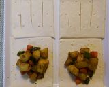 サラダチキン☆野菜とチーズ入りカレーパイ作り方5写真