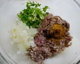 簡単！水菜カレーメンチカツ作り方1写真