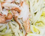 カニカマとキャベツのごまダレ焼きうどん作り方4写真
