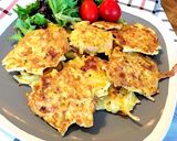 うどんと卵のハムチーズ焼き作り方4写真