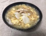 鶏むね肉と春雨と卵のあんかけスープ作り方3写真