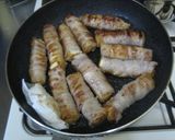 厚揚げの豚バラ巻き*韓国風*作り方3写真