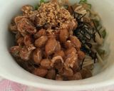 簡単ねばねばコンビ納豆きのこおくら作り方4写真
