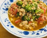 抗酸化効果！鮭缶とトマトブロッコリー炒め作り方9写真