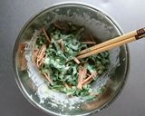 栄養満点☆ソフトケールのチヂミ。作り方3写真
