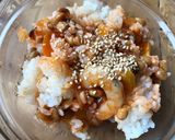 納豆とエビチリのまぜご飯作り方4写真