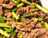 タレで簡単！牛肉ニンニクの芽炒め★作り方5写真