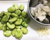 そら豆と海老のガーリックソテー作り方1写真
