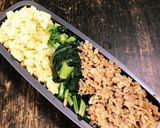 鶏ひき肉の三色丼作り方5写真