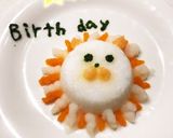 ハーフバースデー おかゆのライオンケーキ作り方5写真