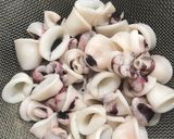 アスパラとイカのマヨ炒め【ＪＡ福岡市】作り方1写真