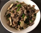 きのこと豚肉のバター醤油炒め作り方4写真