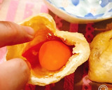 ほっとする♡青菜と卵&カニカマの巾着煮♪作り方5写真