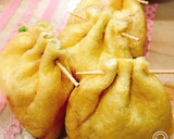 ほっとする♡青菜と卵&カニカマの巾着煮♪作り方6写真