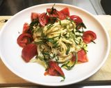 トマトと大葉の冷製アボガドクリームパスタ作り方5写真
