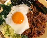ビビンバ風ハンバーグとトマトのおうちご飯作り方4写真