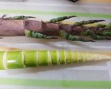 ハチク（破竹、淡竹）、キノコの味噌汁作り方1写真