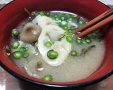 ハチク（破竹、淡竹）、キノコの味噌汁作り方11写真