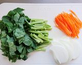 栄養満点☆ソフトケールのベジチャプチェ。作り方1写真