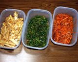 万願寺甘とうと豚ひき肉の混ぜ麺作り方3写真