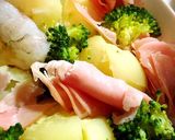 新じゃがと海老のトリプルチーズ焼き作り方3写真