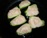 ふわふわ　ピーマンのとろろツナ詰め作り方3写真