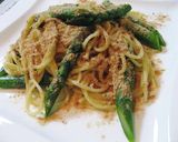 グリーンアスパラのおかかパスタ作り方7写真