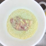 油はフライパン1cm!豚こま塩麹とんかつ作り方5写真