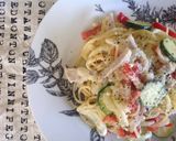 ズッキーニとハムのクリームパスタ作り方7写真