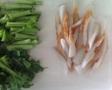 かぶの葉とちくわの醤油炒め作り方1写真