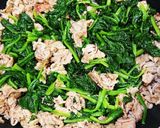 ほうれん草と豚肉のスタミナ丼作り方4写真