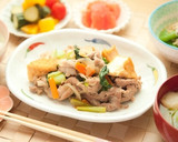 豚肉と厚揚げの生姜焼き⁂ポン酢でさっぱり作り方8写真