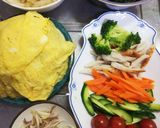 豚しゃぶDe冷やし中華バラ薄焼き卵❤️作り方1写真
