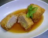 油揚げの肉詰め@チーズ入り、の煮物作り方8写真