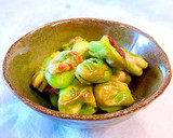 皮まで美味しい！カリッと揚げ焼きそら豆✨作り方9写真