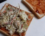 コンビニサラダの残りを使ったホットサンド作り方4写真