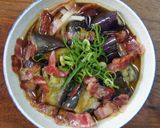 茄子とベーコンのぶっかけうどん作り方6写真