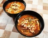 簡単レシピ☆もち麦入り豚キムチスープ作り方4写真