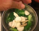 チンゲン菜とエリンギのホタテ風味スープ作り方14写真