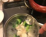 チンゲン菜とエリンギのホタテ風味スープ作り方18写真