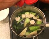 チンゲン菜とエリンギのホタテ風味スープ作り方20写真