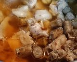 鶏ももと里芋とごぼうの煮しめ作り方4写真