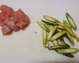 鶏胸肉とアスパラガスのジェノベーゼパスタ作り方1写真