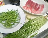 カリカリ豚と大根の実と水菜のサラダ作り方1写真