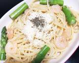 海老とアスパラのクリームパスタ作り方6写真