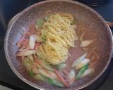 いちいち茹でない時短パスタで　ネギパスタ作り方5写真