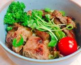 美味し〜牛タンネギ塩丼作り方10写真