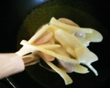 新玉ねぎと魚肉ソーセージのかき揚げ作り方4写真
