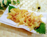 新玉ねぎと魚肉ソーセージのかき揚げ作り方5写真